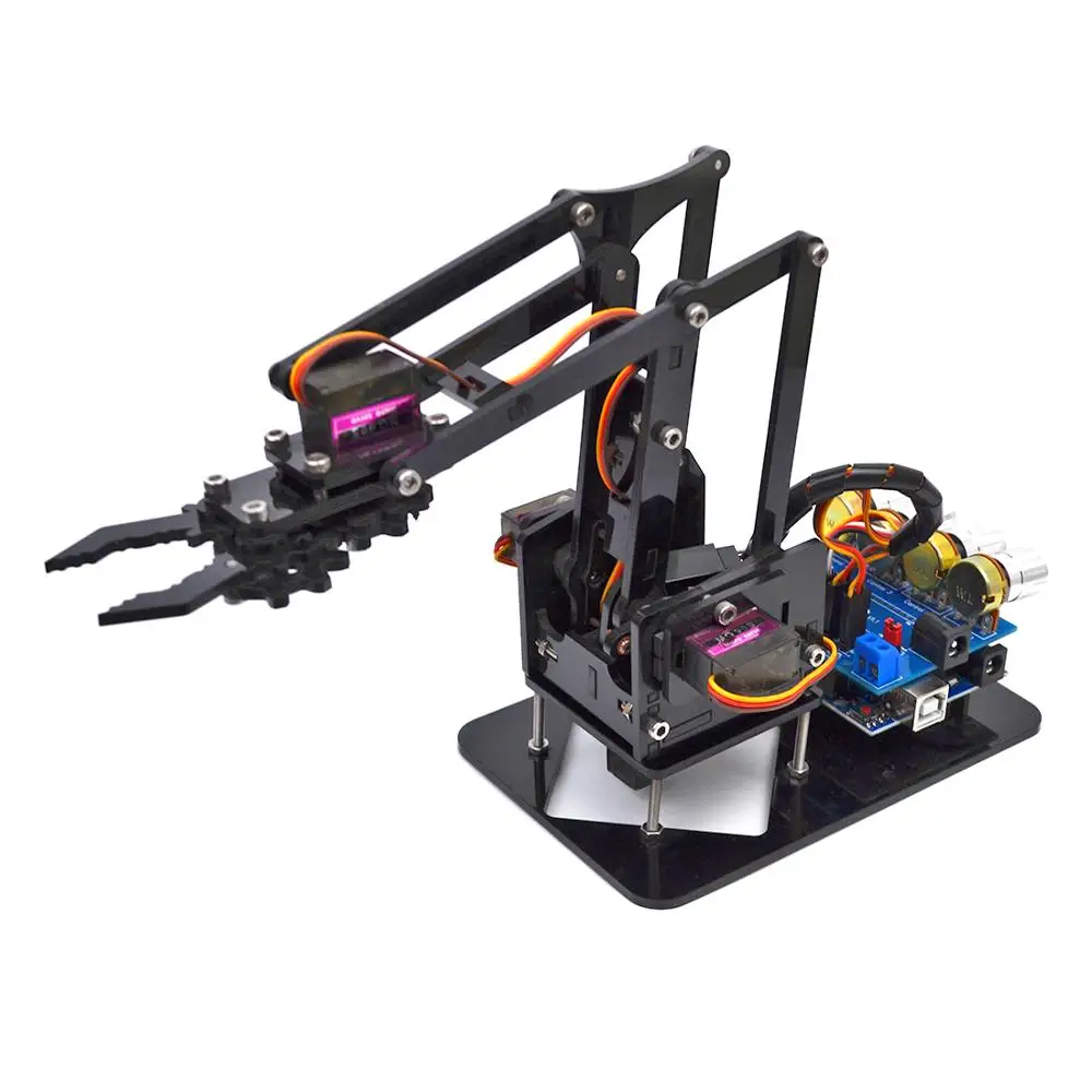 Самодельный акриловый робот-рука робот-коготь для Arduino набор 4DOF игрушек