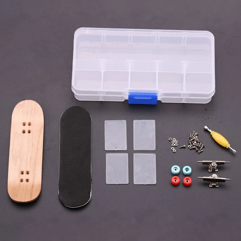 

DIY Maple Finger Skateboard Professional Bearing Wheel PU Anti-skid Pad Novelty Desktop Children's Toy