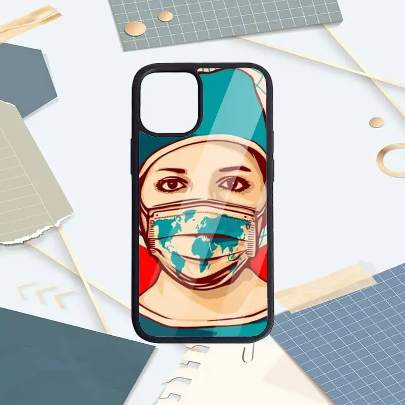 

Medicine Nurse Doctor Dentist cute cartoon luxury Phone Case funda PC For iPhone 11 12 pro XS MAX 8 7 6 6S Plus X 5S SE 2020 XR