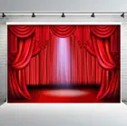 Интерьер кинотеатра красный занавес Сцена фотография фон прожектор фон для темативечерние шоу портрет фото студия реквизит