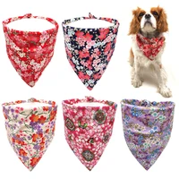 1 pcs pet dog grooming product japanese style pet dog bandana scarf colorful flower pet dog bandana bibs dog accessories