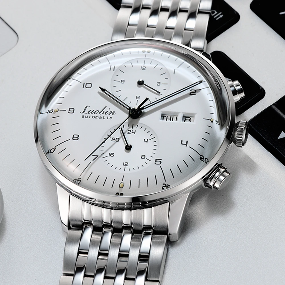 

Mens Fashion Mechanical Watches Business Automatic Watch Men Stainless Steel Luminous Designer Wristwatch Men Reojes De Hombre