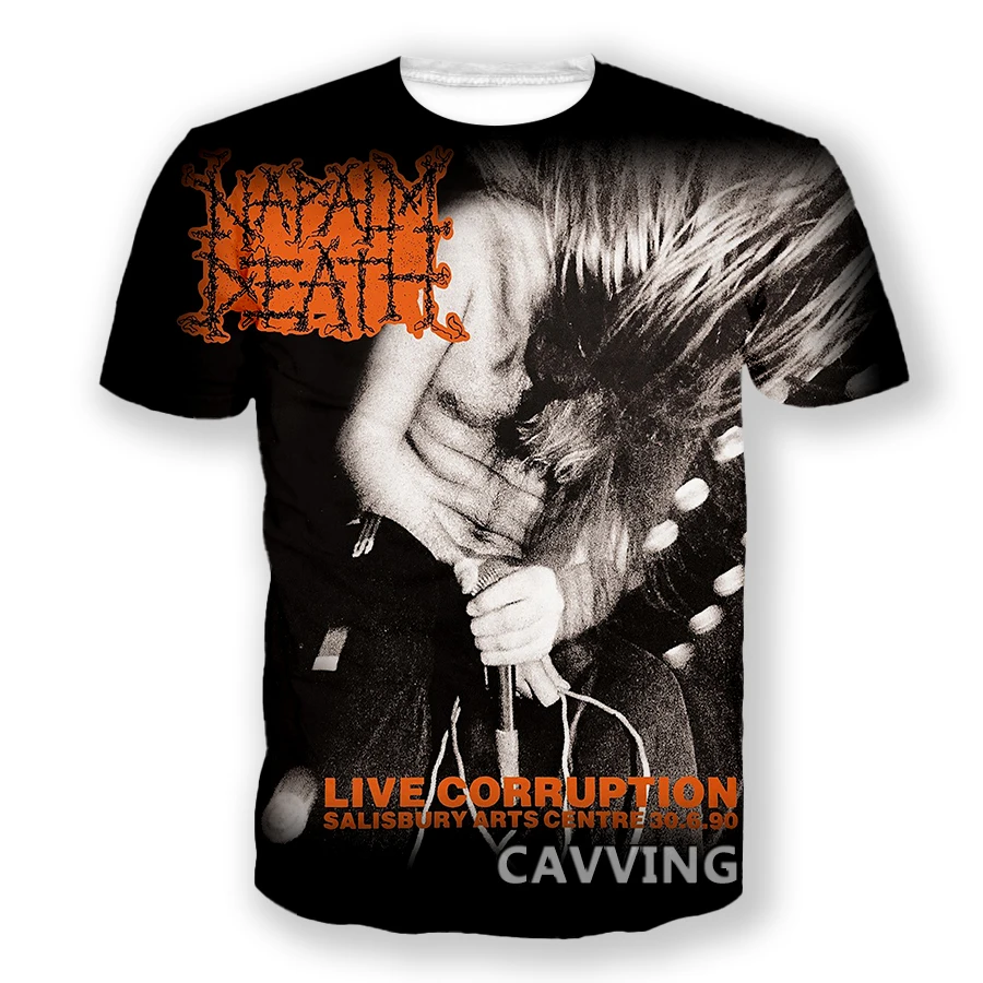 Повседневные футболки CAVVING с 3D принтом Napalm Death Стильные топы в стиле хип-хоп