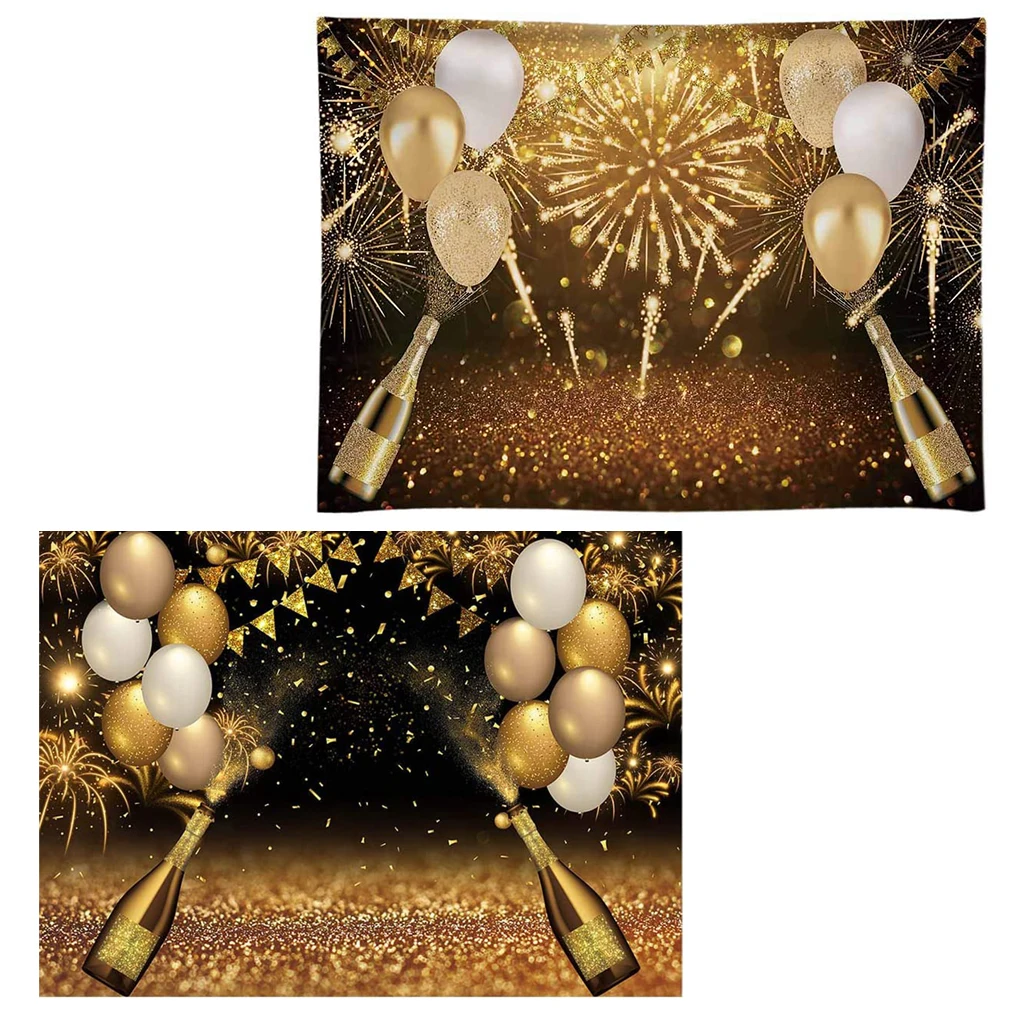 

Black gold balloon photography golden champagne bokeh photo background prom holiday party supplies father's day birthday decorat