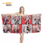 Банное и пляжное полотенце HUGSIDEA для подростков, аниме Монокума данганронпа, дизайнерское полотенце 2 размера для йоги, спортзала, плавания