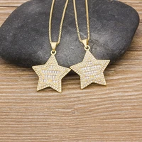 aibef classic star shape necklace charm gold chain choker rhinestone statement necklace women best birthday party jewelry gift