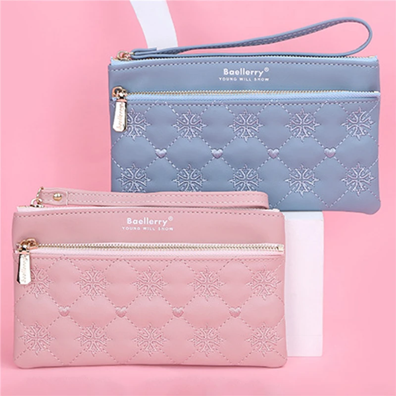 Длинный кошелек с вышивкой женский ручной модная универсальная сумка для