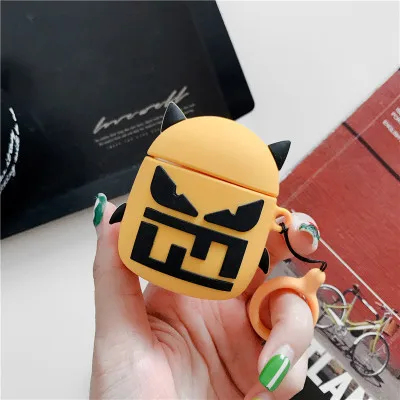 DVS-23 Милый мультфильм 3D авокадо брелок силиконовый чехол для Apple Airpods Мягкий противоударный чехол для New air pod 2 acessorios - Цвет: DVS-23