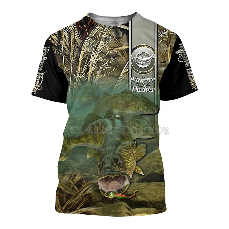

Fishing and Deer Hunting 3D Printed men t shirt Harajuku Fashion Short sleeve shirt summer street Casual Unisex tshirt tops