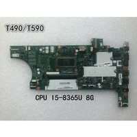 original laptop lenovo thinkpad t490 t590 motherboard mainboard nm b901 cpu i5 8365u 8gb uma fru 01yt397