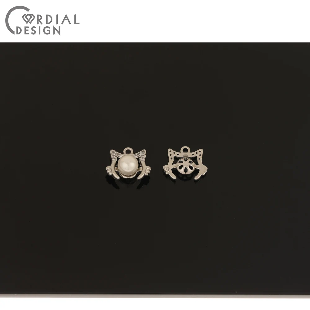 

Cordial Design 30Pcs 11*13MM Jewelry Accessories/CZ Charms/Hand Made/Imitation Pearl/Genuine Gold Plating/Pendant/DIY Making