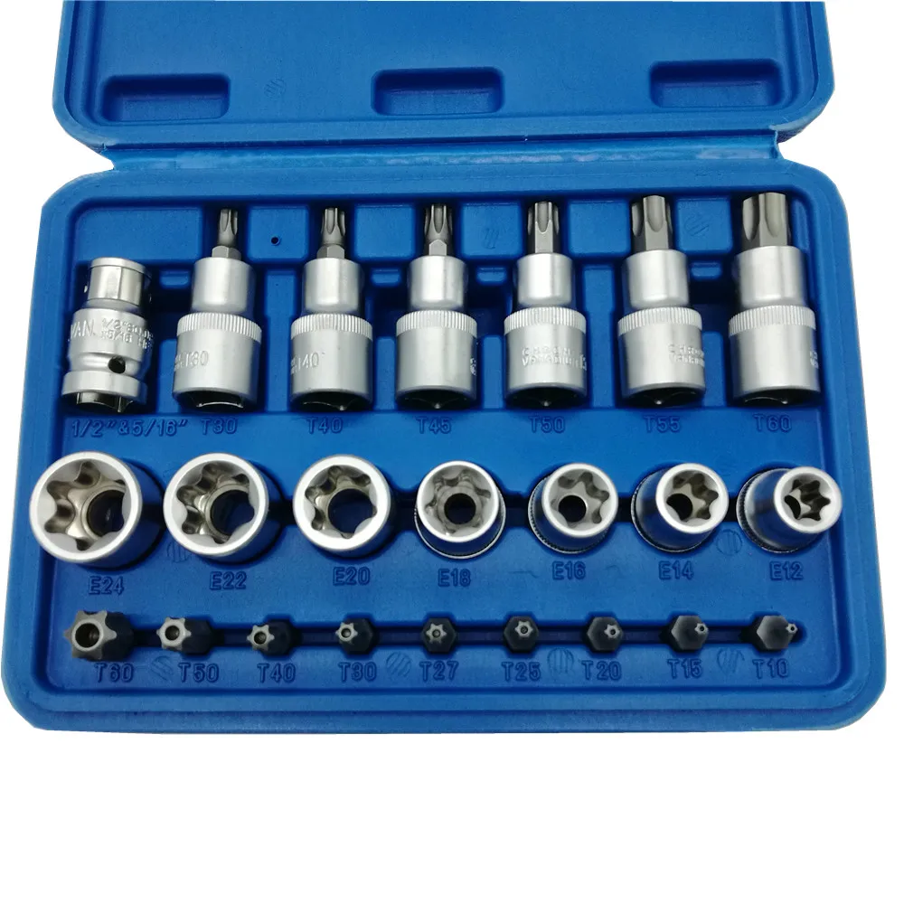 23 шт. звездообразный комплект торцевых бит для безопасности женские торцевые