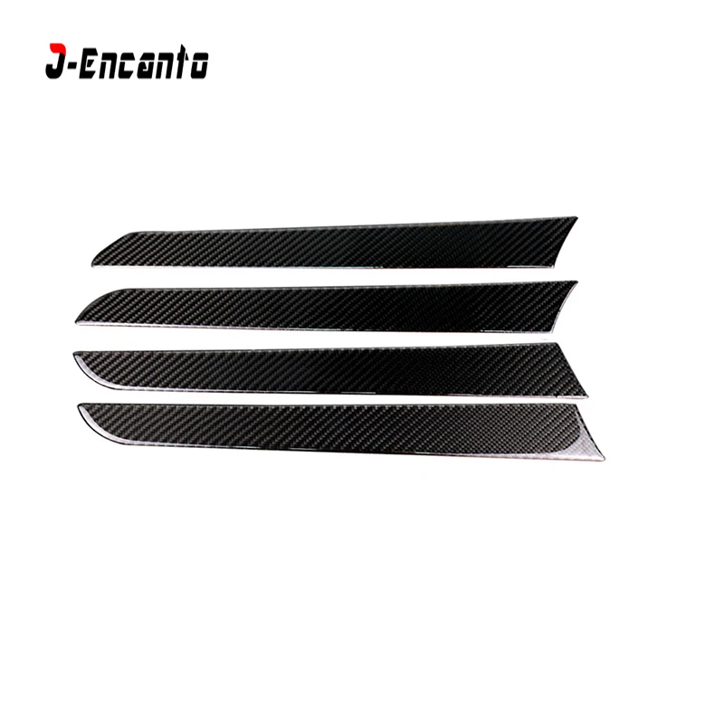 

4PCS Carbon Fiber Car Interior Co-pilot Dashboard Panel Decal Cover Trim Strips for Audi A4 B8 Car Styling Accessories Stickers