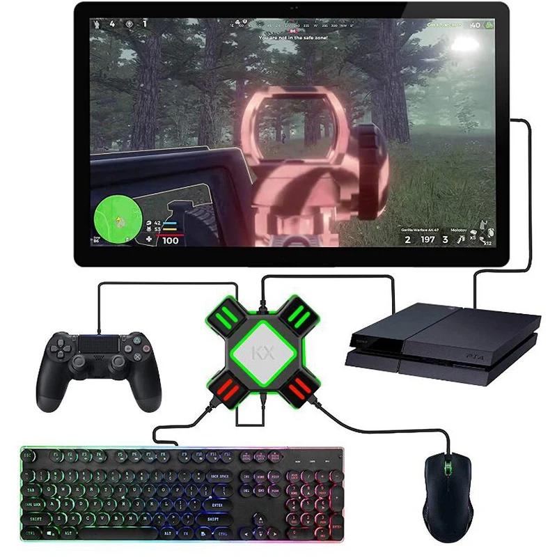 Для переключения/PS4/PS3 геймпад на клавиатуру и мышь конвертер прецизионная