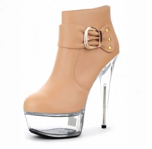 

15cm super high heel crystal with low boots and stiletto bow ankle boots women