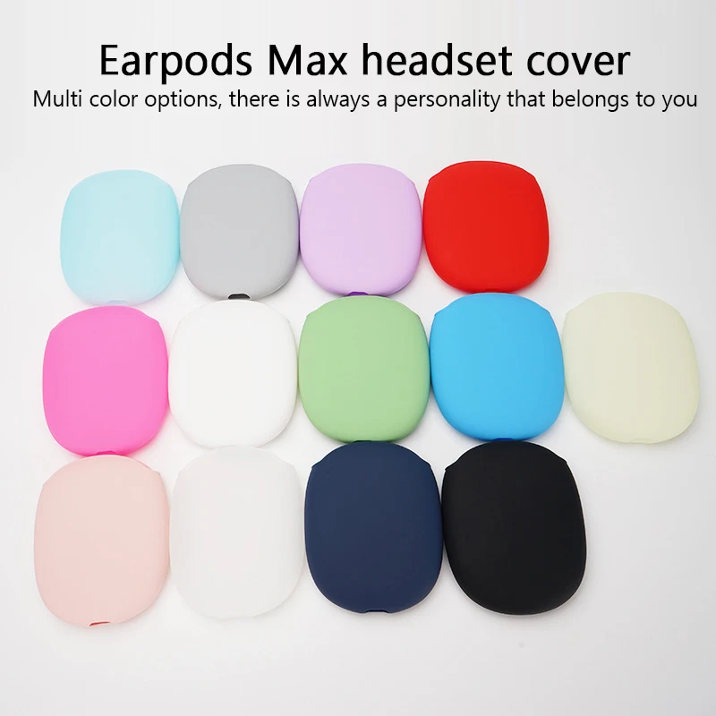 

2021 New Luminous Soft Silicone Protective Cover Wireless Earphone Cover Waterproof Case Accessories For Apple Airpods Max