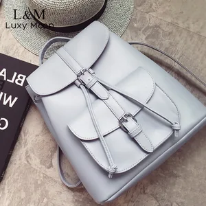 Женский кожаный рюкзак на шнурке, французская Наплечная Сумка, модная женская школьная сумка для девочек-подростков, модный рюкзак высокого качества X950H