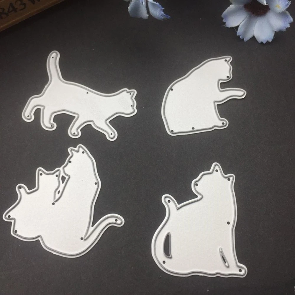 Cats Family Christmas Dies Scrapbooking New Arrival Metal Cutting 2019 Craft Cut Stencil Alinacraft | Дом и сад