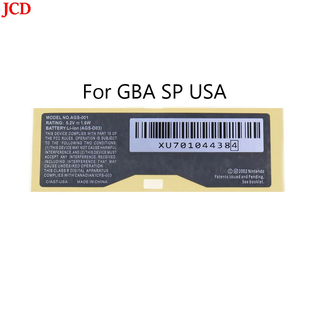 JCD 1 шт. для Nintendo Game Boy карманная запасная деталь информация о модели наклейка GBP GBA