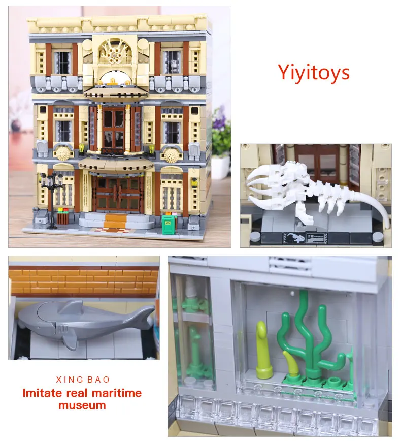 DHL XINGBAO 01005 креативные MOC китайские строительные игрушки морской музейный набор детские строительные блоки кирпичи DIY игрушки модель подарок