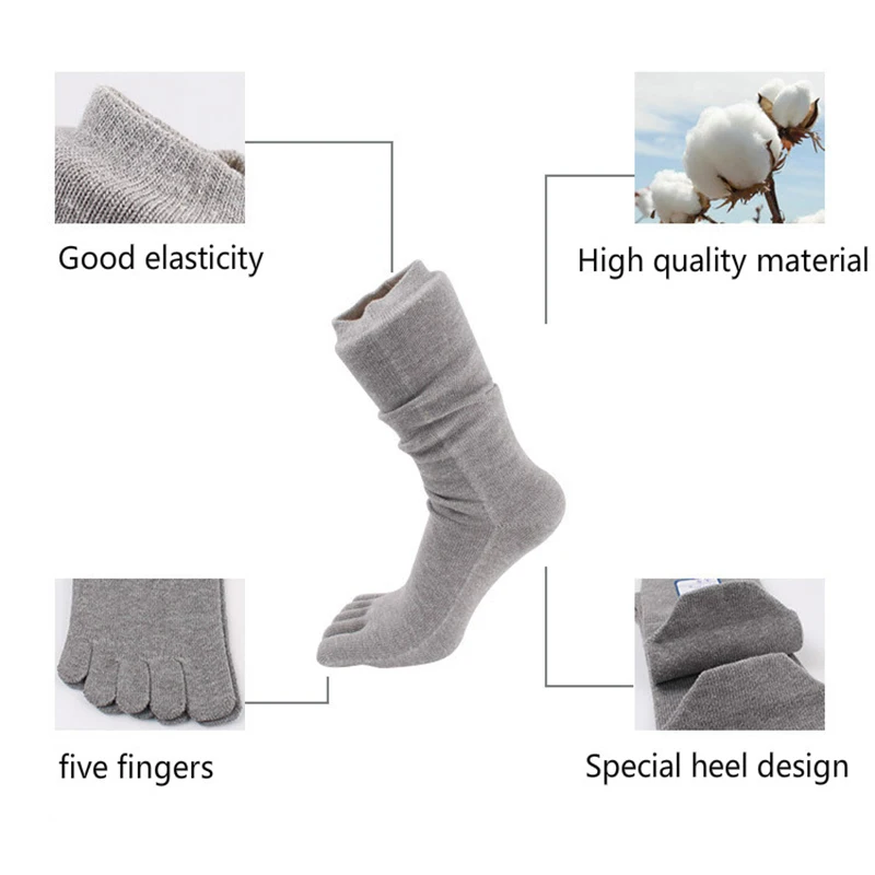 2016 Горячые Продажи Американский Высокие Лодыжки Полец Носки Бренд Мужскый пять