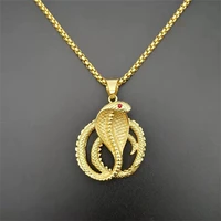 luxury designs red eyes cobra snake pendant for women punk style stainless steel chain necklaces the nightmare before christmas