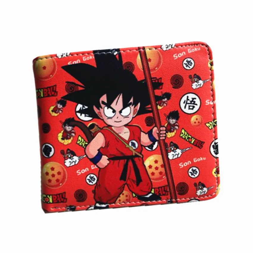 Аниме Dragon Ball Z кошелек Супер Saiyan Goku Vegetto для мальчиков и девочек карман на молнии для монет PU короткий держатель для карт