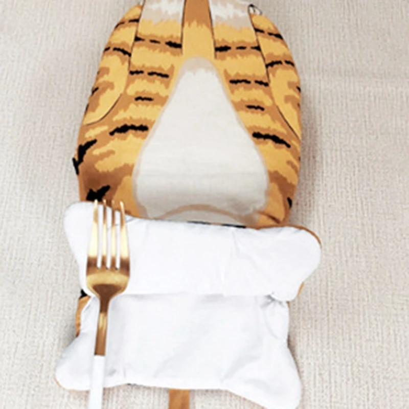 

1 Pair of Pure Cotton Cat Oven Gloves Baking Insulation Gloves Microwave Oven Anti-Scalding Gloves