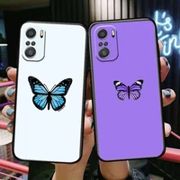 butterfly female for xiaomi redmi note 10s 10 9t 9s 9 8t 8 7s 7 6 5a 5 pro max soft black phone case