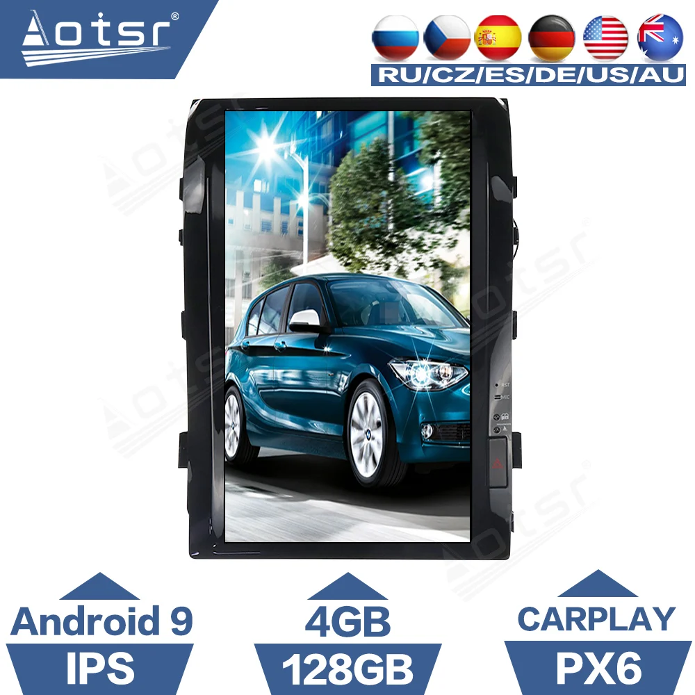 128G экран в стиле Tesla для TOYOTA LAND CRUISER 200 Android 9 PX6 Автомобильный плеер LC200 2008 2015 GPS