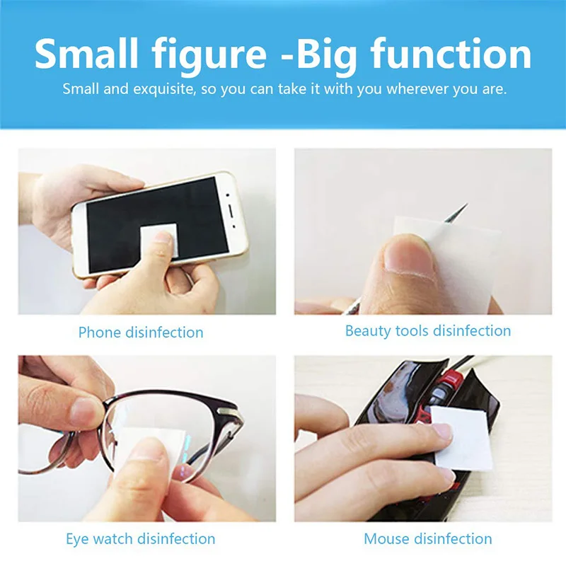 1000 шт. алкоголь влажные салфетки Одноразовые дезинфекции преп замены Pad