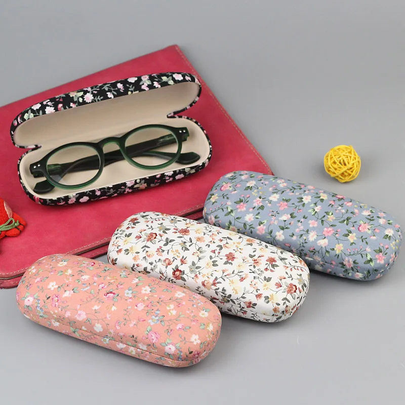 

1PCS Fashion Portable Fabrics Floral Glasses Case Reading Glasses Box Sunglasses Bags Spectacle Case Hard Eyewear Protector