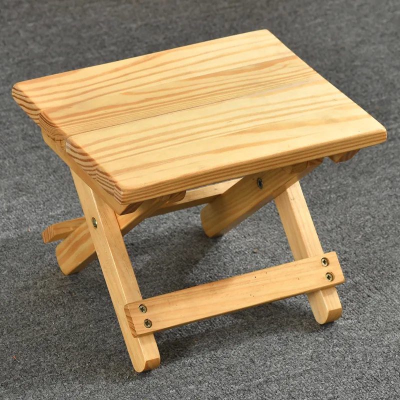 

Camping Chair Solid Wood Folding Stool Portable Mazar Household Fishing Chair Shoe Changing Stool Outdoor Small Bench Durable