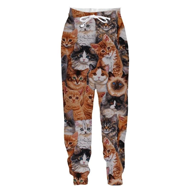 Jumeast Men Women 3D Cute Animal Cat Oversized Streetwear Harajuku Casual Long Pants Sweatpants Fashion Spring Autumn Trousers