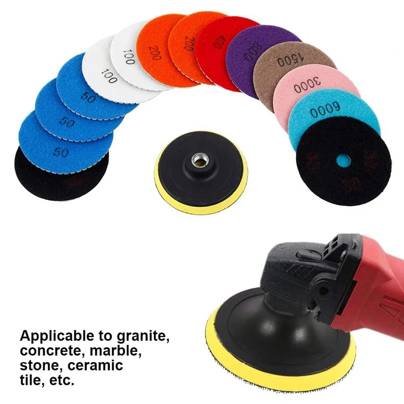 Акция! Набор алмазных полировальных дисков 4 дюйма 100 мм 15 шт. | Инструменты