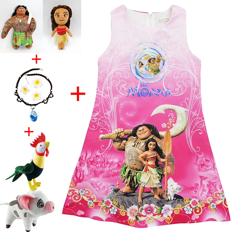 2019 новое платье-пачка Monana для маленьких девочек платье Моана ожерелье игрушки