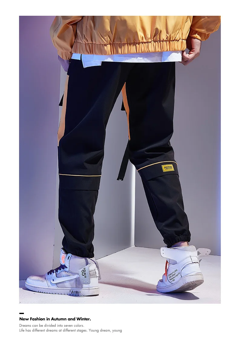 Streetwear Hip Hop Cargo Pants For Mens Pants Fashions Multi-Pocket Black Men Trousers Male Harajuku Sweatpants Joggers