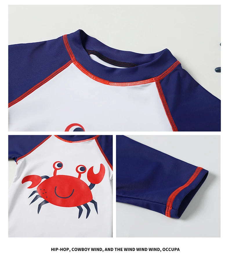 Rashguard/комплект из двух предметов для мальчиков, UPF50, с длинным рукавом для плавания, костюм для мальчиков, купальный костюм, детская защита от ультрафиолета, детский купальник