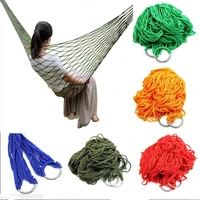 outdoor portable nylon hammock yard hanging mesh net sleeping bed for outdoor siesta rest travel camping