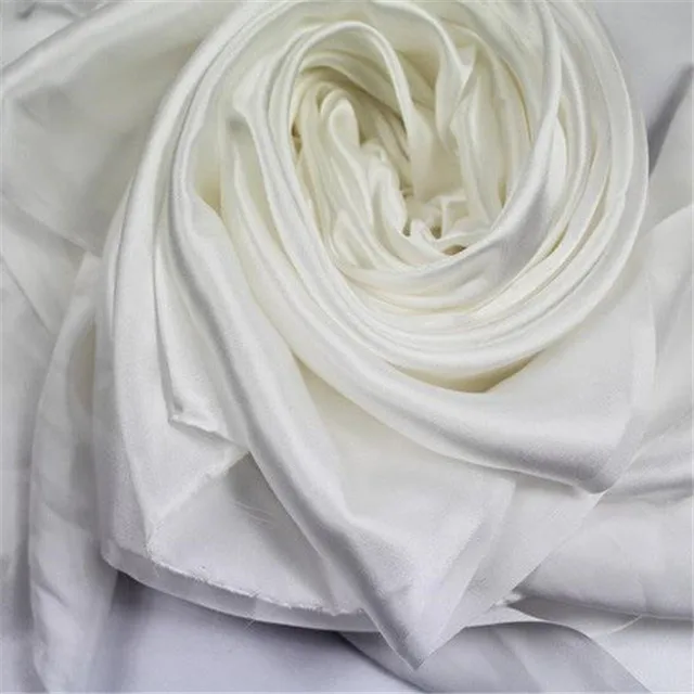 4 natural white Шелковая атласная ткань 16momme 114 см 44 дюйма сплошной цвет тутового натурального чистого материала шелк Шармез ткань для женского платья - Цвет: 4 natural white