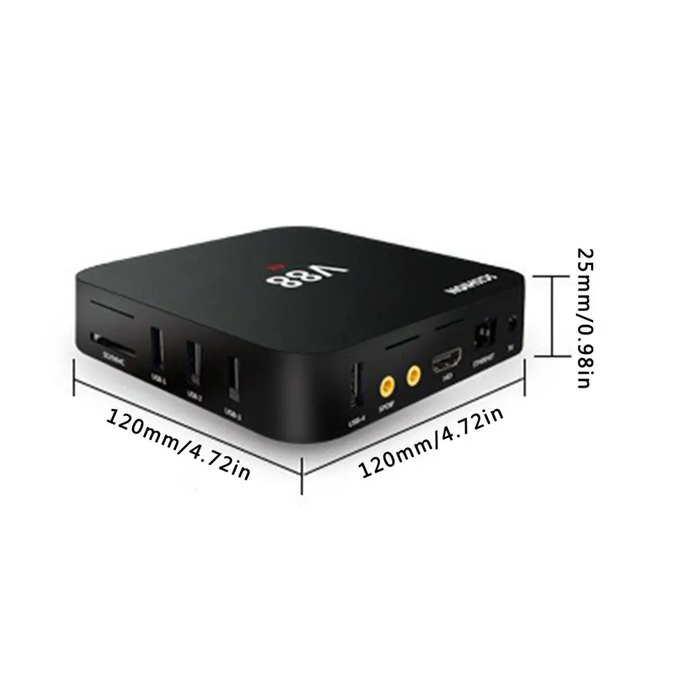 

V88 Smart Tv Set-top Box Player 4k Quad-core 2G+16Gb Wifi Media Player Tv Box Smart Hdtv Box Home Theater