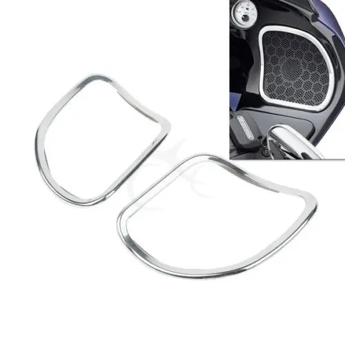 

Front Speaker Trim For Harley Touring Road Glide Custom FLTRX FLTR CVO Ultra FLTRUSE 2015-2018 15 Chrome