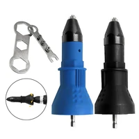 7pcsset electric riveter nut riveting tool cordless riveting drill adaptor insert nut tool with wrenchnuts 2 4 4 8 mm
