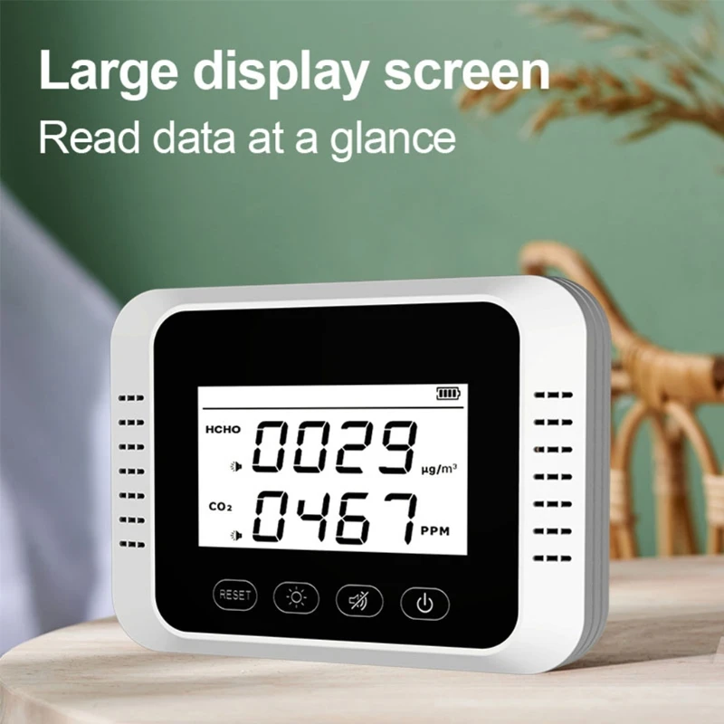 

Wall Mount Carbon Dioxide Air Quality Monitor Multipurpose Portable CO2 Meter Tester Air Analyzer Home Improvement Tools