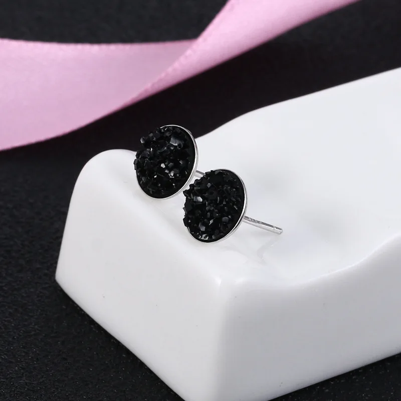 

All-match fashion personality temperament resin multi-color popular earrings