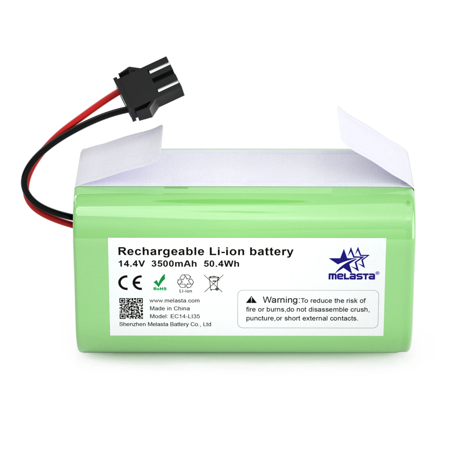 

Melasta 14.4V 3.5Ah Li-ion Battery Compatible with Eufy RoboVac 11 11S 15C 15T 12 30 35C Conga 990 1090 1190 Deebot N79 DN622