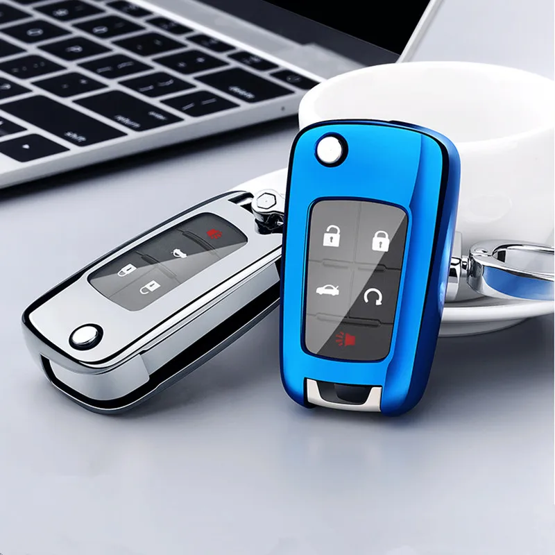 Full-Protective TPU Soft Folding Key Case Shell Holder Covers For Buick Chevrolet Cruze OPEL Artificial Crystal Pendant | Автомобили и