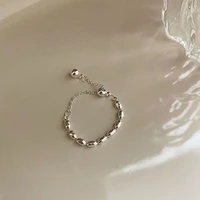 925 sterling silver chain ring niche 2021 new trend fashion personality pull type adjustable ring trend for women unique jewelry