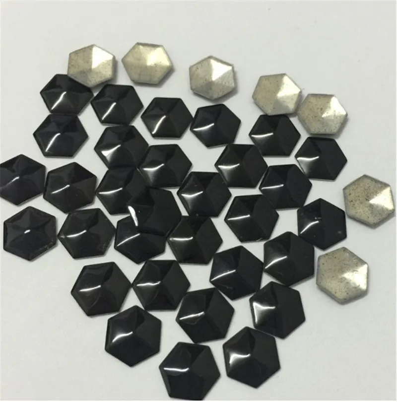 Горячая фиксация Rhinestuds шестигранные черные панк конусные шпильки и Шипы DIY