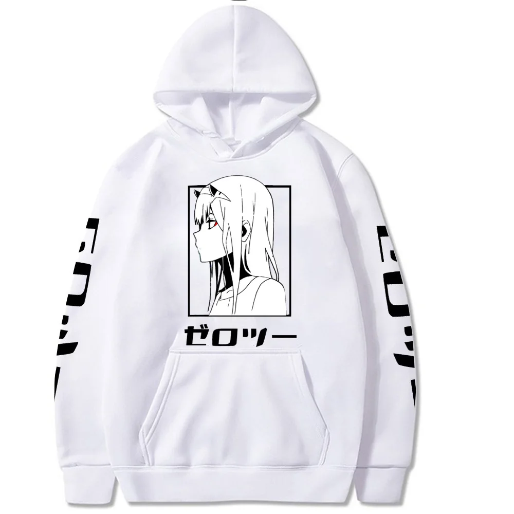 

Толстовка с капюшоном Харадзюку, пуловер с принтом Zero Two, Женская толстовка, Мужская толстовка большого размера, костюм с капюшоном